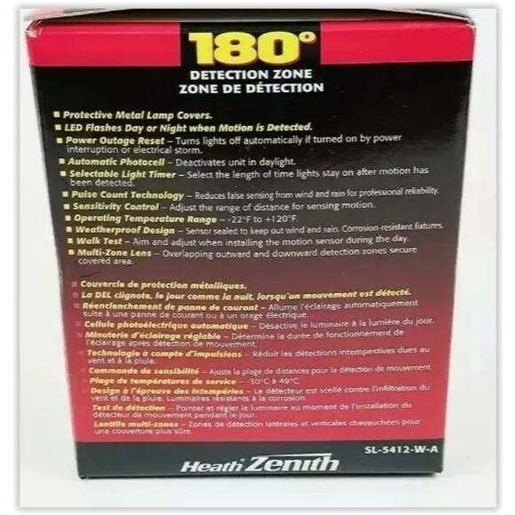 180 Degree 70ft Reach, Motion Activated Security Lights White NEW - Picture 7 of 12